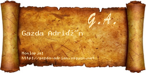 Gazda Adrián névjegykártya