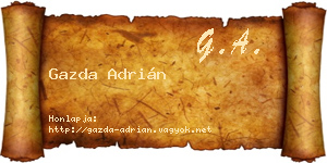 Gazda Adrián névjegykártya